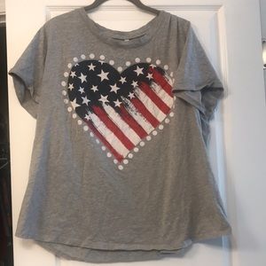 Patriotic heart tshirt